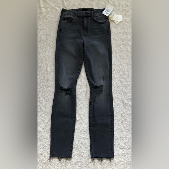 MOTHER The Looker Ankle Fray Jeans in Burning Out Lanterns NWT - Picture 3 of 16